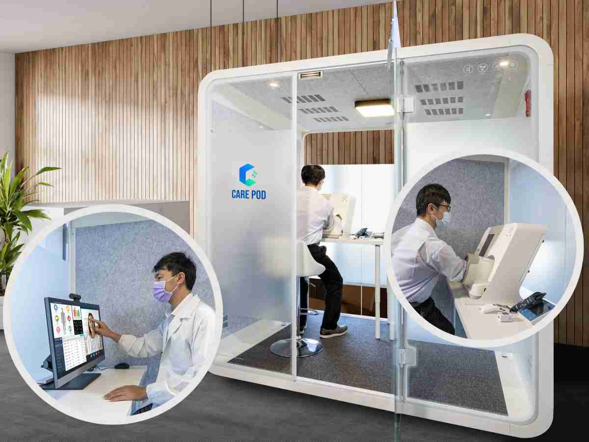 达擎于医疗科技展中展出＂远距诊疗舱＂，，，，以因应医疗数字化及社会高龄化趋势下、、、、复诊及慢性病患等族群对于远距看诊需求逐渐升高所推出的创新整合方案。。多功能合一、、、、高隐私性的远距诊疗舱可根据病患端与医师端的不同需求，，，，提供弹性化及客制化功能，，节省医生和病患的精力及时间